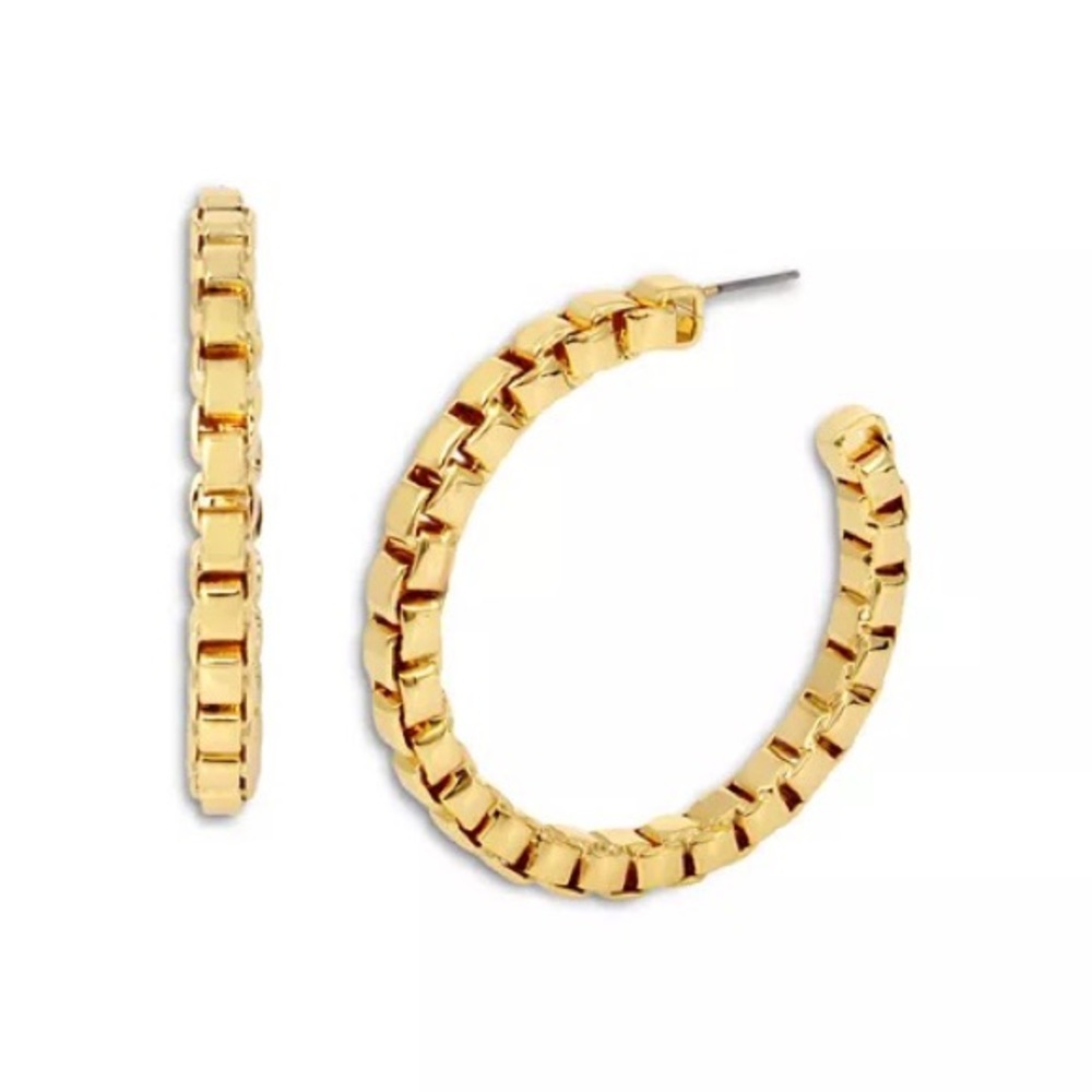 Allsaints Frozen Chain Hoop Earrings